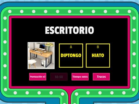 Diptongo O Hiato Gameshow Quiz