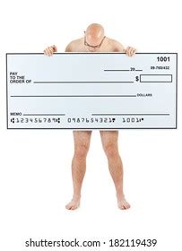 Check Naked Man Holding Blank Bank Stock Photo 182119439 Shutterstock