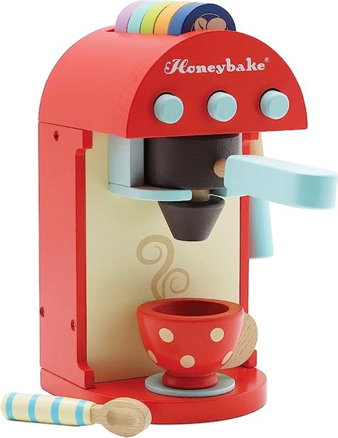 Le Toy Van Honeybake Premium Wooden Cafe Machine Set Pretend Kitchen And Cafe