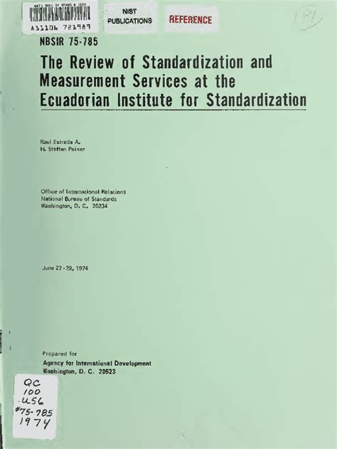 Fillable Online Nvlpubs Nist The Review Of Standardization And