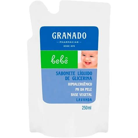 SABONETE LÍQUIDO GLICERINA GRANADO LAVANDA BEBÊ REFIL 250ML Ultrafarma