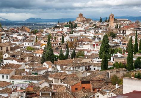 Granada Landscape From Alhambra Window Spain Stock Photo Image Of