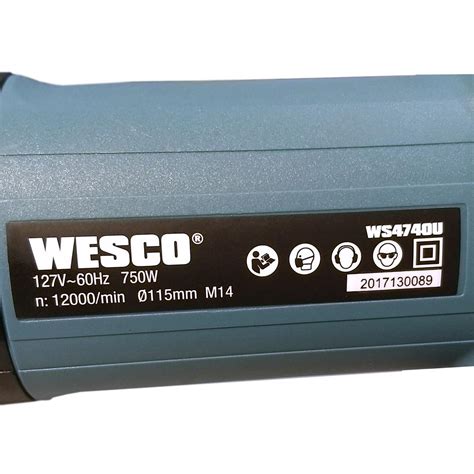 Esmerilhadeira Angular 4 1 2 Pol 750w Wesco WS4740U M