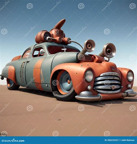 Retro Rat Rod Race Car Stock Illustration Illustration Of Truck