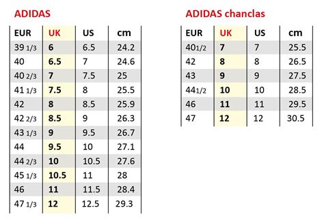 Venta Equivalencia Tallas Adidas En Stock