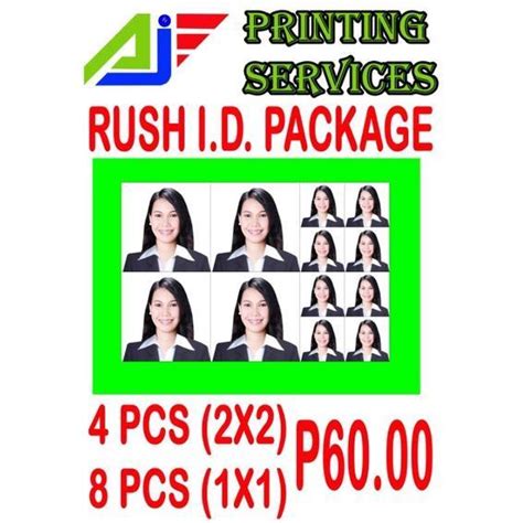 Rush Id Package Photo Print Lazada Ph