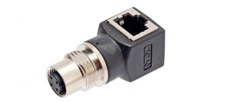 Rj45 Female To M12 4 Pin Male Adapter Df Fit0854 Little Bird