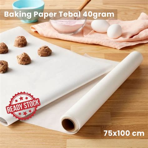 Jual ECER Kertas Roti Putih 75x100cm TEBAL 40gr Baking Paper