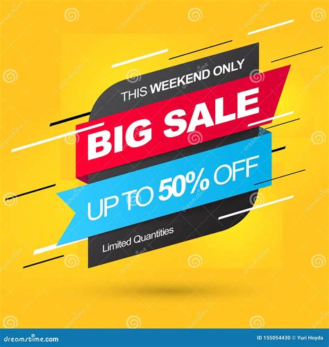 Sale Banner Template Big Sale Save Up To 50 Off Vector Stock