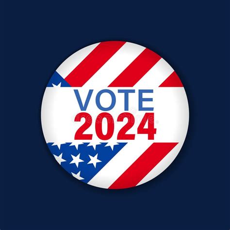 Vote 2024 Election Usa Round Emblem Stock Vector Illustration Of