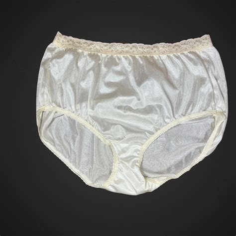 Vintage Hanes Shiny Beige Nude Sheer Granny Panties Gem