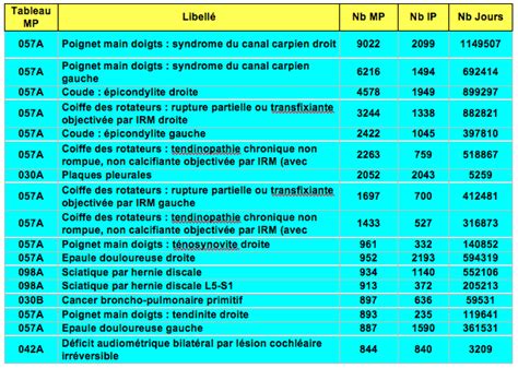 Statistiques MP 2013 détails par syndromes et activités Bertrand