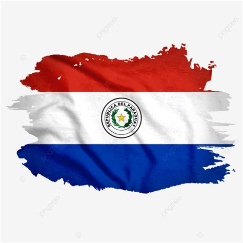 Bandera De Paraguay En Acuarela Pincel Duro Nuevo Png Dibujos Paraguay