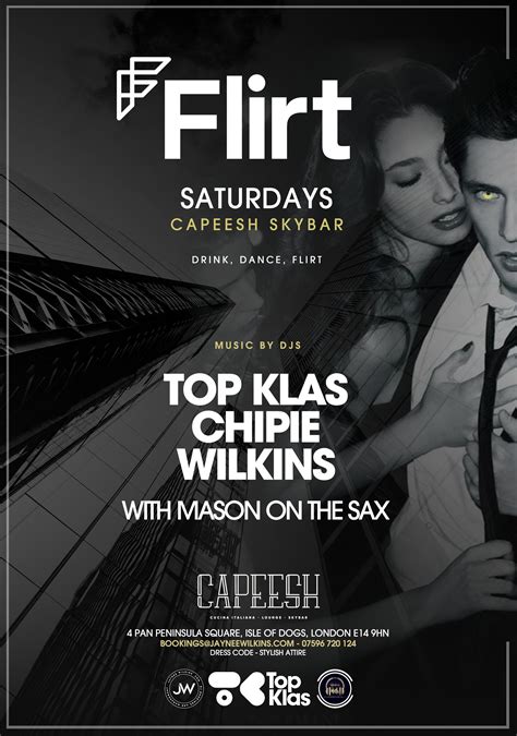 Make Sure To Book Your Table In Advance For Our Flirt Event At Capeesh