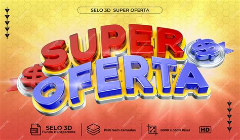 Premium Psd Selo 3d Super Oferta Para Temas De Vendas E Varejo