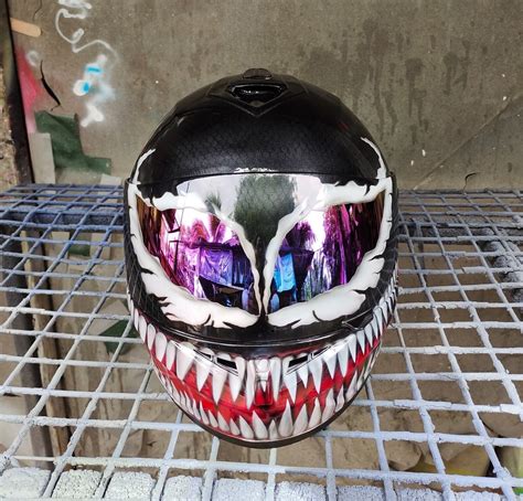 VENOM Custom Airbrush Motorradhelm Motorcycle Powersport Helmets