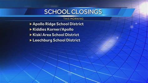 Updated School Closings For Today