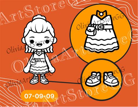 Toca Boca Svg File Toca Boca Character Customize Doll Toca Etsy 日本