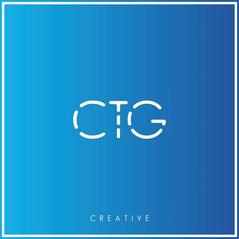 Ctg premium vector último diseño de logotipo diseño creativo de