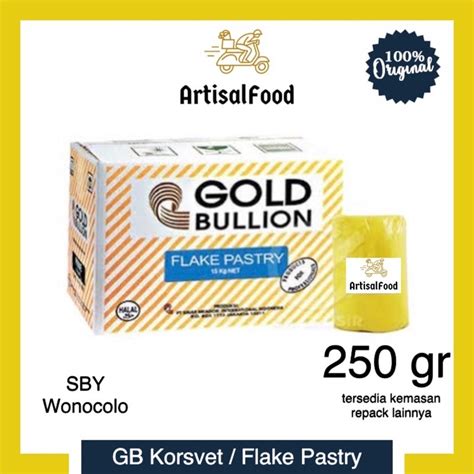 Jual KORSVET 250 Gr GOLD BULLION FLAKE PASTRY SHORTENING Kiloan 250gr