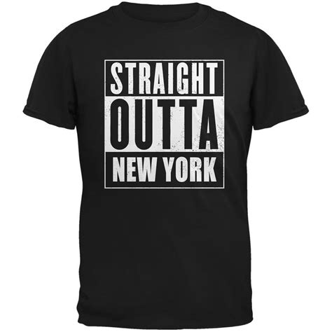 Old Glory Mens Straight Outta New York Short Sleeve Graphic T Shirt