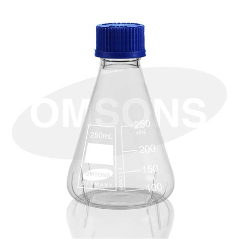 Flask Conical With Screw Cap And Liner Omsons Labs