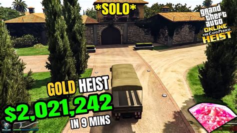 SOLO Cayo Perico Heist With EASY BASEMENT GOLD GLITCH And Different