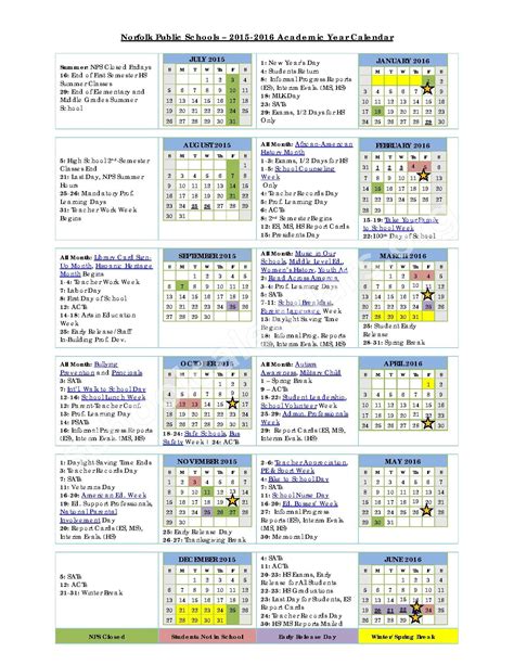 Norfolk Christian School Calendar 2024-2025 - Kris Valencia