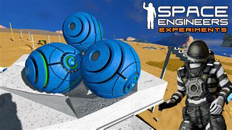 Space Engineers Experiments Launching Blue Balls Youtube