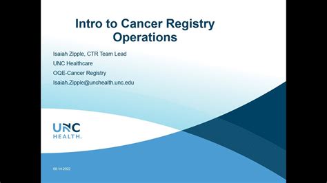 An Introduction To Cancer Registry Operations I Zipple