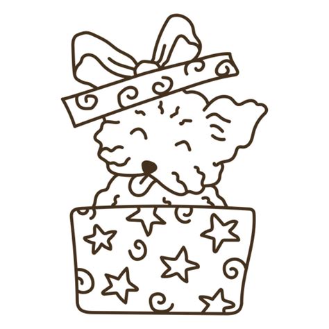 Design Png E Svg De Presente De Aniversário De Cachorro Carinhoso Para