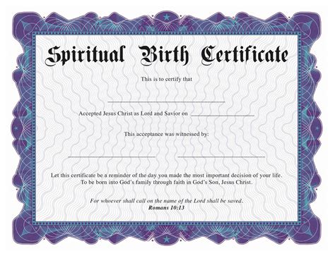 Birth Certificate Printable Birth Certificate