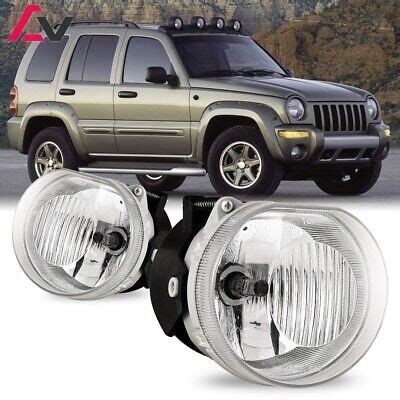 For Jeep Liberty Clear Lens Pair Bumper Fog Light Lamp