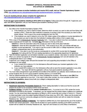 Fillable Online Cemr Wvu Transient Application Form For Wvu Students