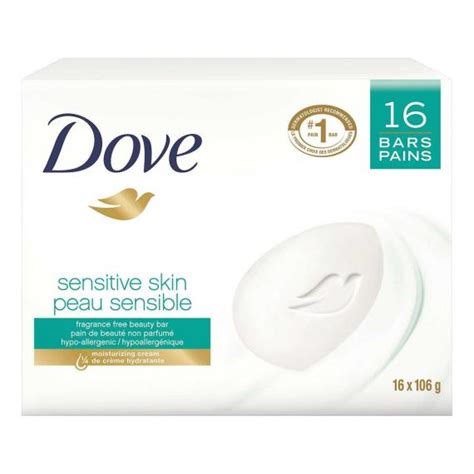 Dove Sensitive Skin Soap Bar 16 X 106 G Deliver Grocery Online Dg