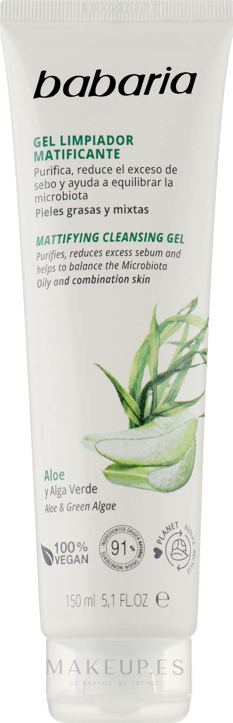 Gel Matificante De Limpieza Facial Con Aloe Y Algas Verdes Babaria