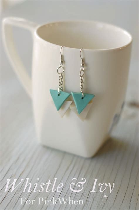 Diy Polymer Clay Geometric Earrings