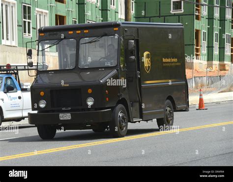 Ups Delivery Truck Stock Photo Alamy