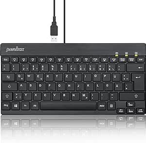 Perixx PERIBOARD 426 Kabelgebundene USB Mini Tastatur Mit Flachen