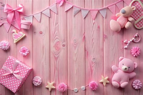 Pink Baby Shower Nursery Background Its a Girl pink theme Baby Shower ...