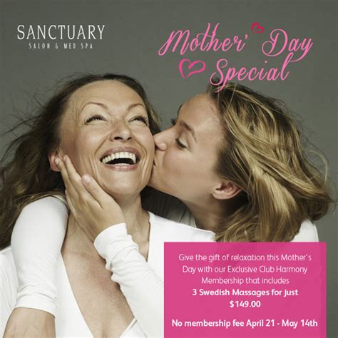 Mothers Day Spa Specials Sanctuary Salon And Med Spa Orlando Fl