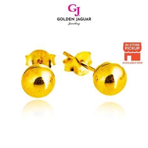 GJ Jewellery Emas Korea Emas Bangkok 24K Earring Subang Bebola Pasir