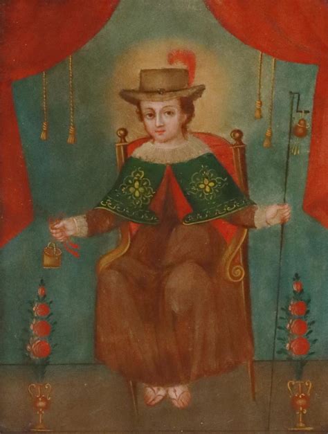 Bid Now Framed Oil On Tin Retablo Santo Nino De Atocha September 6