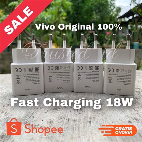 Jual Adaptor Charger Vivo 18W Fast Charging Original V15 Bekas Second