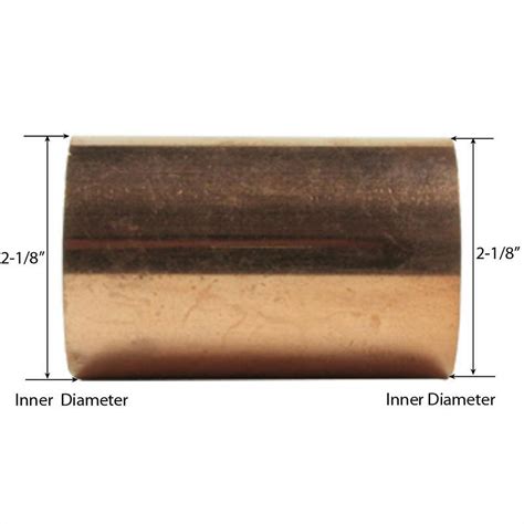 Libra Supply 2 Inch Copper Pressure Coupling No Stop C X C Click In