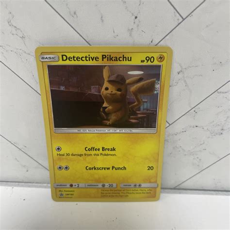 Detective Pikachu Sm190 Black Star Holo Rare Movie Promo Card Values Mavin