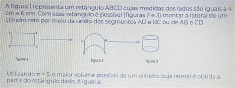 Solved A figura 1 representa um retângulo ABCD cujas medidas dos lados