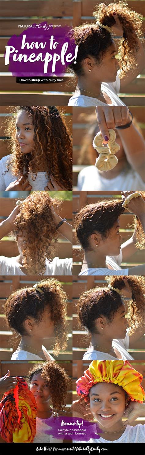 The Pineapple Method For Natural Hair Tutorial Natural Hair Styles Curly Hair Styles