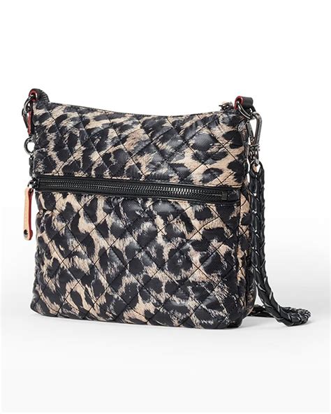 Mz Wallace Downtown Crosby Leopard Print Crossbody Bag Crossbody Bag