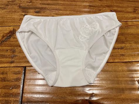 Rare Vintage Hanna White Nylon Bikini Panties Etsy